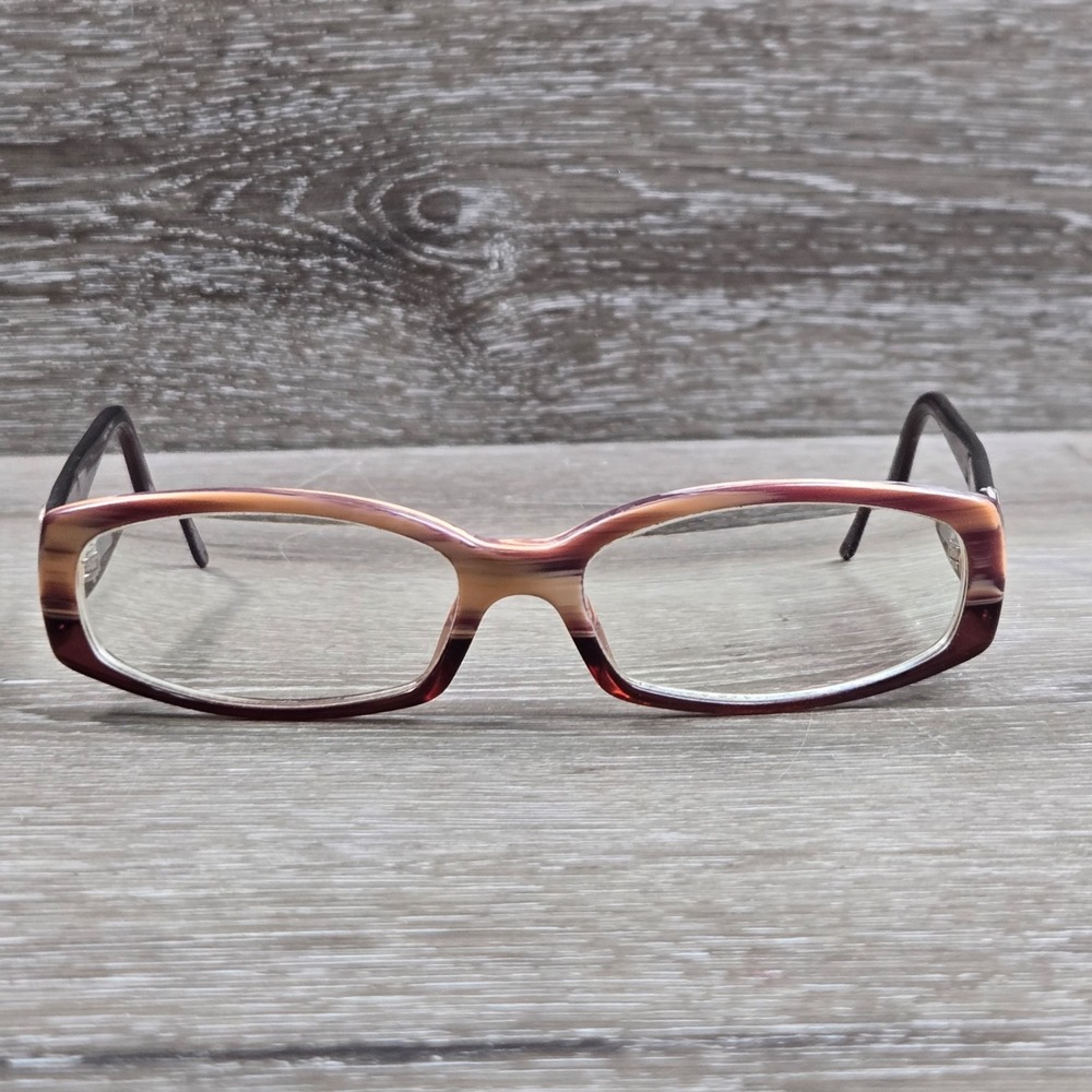 Bvlgari 458-B 778 Burgundy Swirl Crystal Medallion Eyeglass Italy Frame only